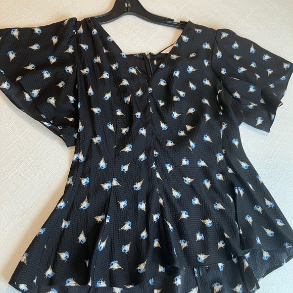 NWT Rebecca Taylor Silk Peplum Top- size 10 - Picture 5 of 6